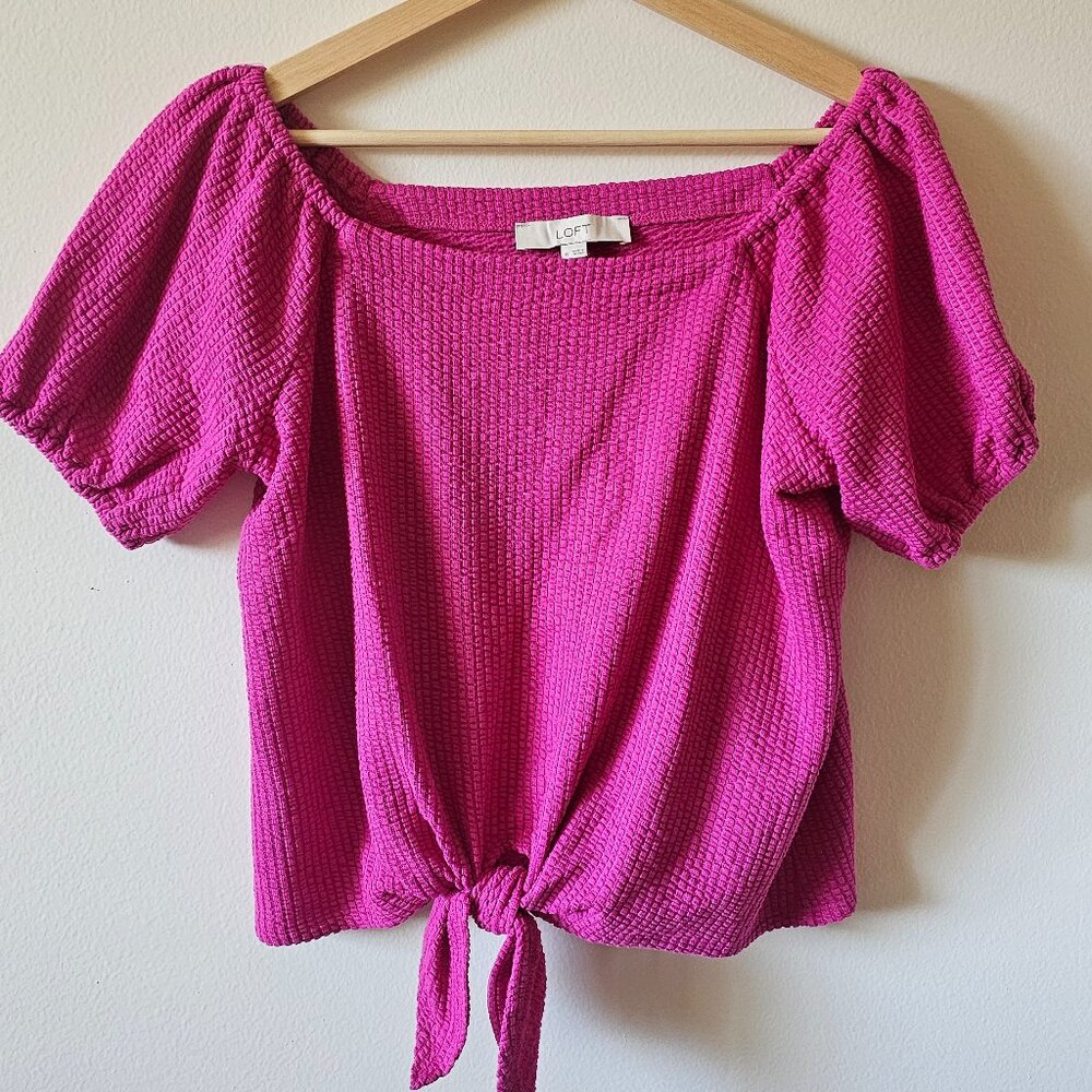 Loft tie-front shirt